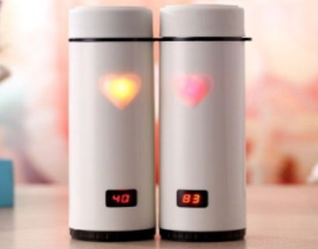 Термос із термометром "Heart Sensing Cup LED" сталевий 360 мл