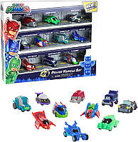 Герої в масках мікробілизни PJ Masks Night Time Micros Deluxe Vehicle Set