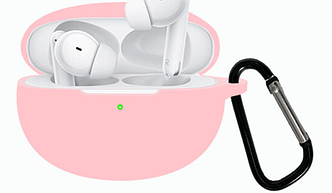 Чохол-накладка DK Silicone Candy Friendly з карабіном для Oppo Enco Free 2 / 2i (pink)