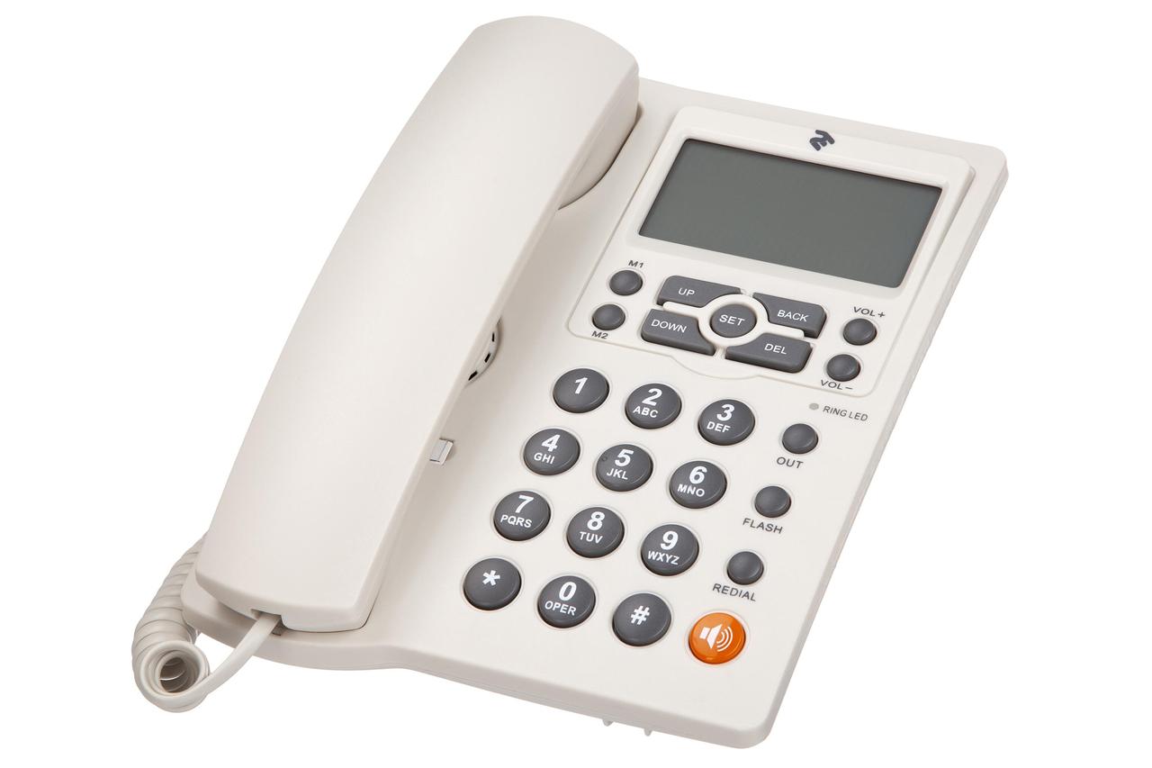 Дротяний телефон 2E AP-410 Beige White