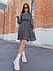 Стильне повітряне плаття до коліна висока талія з рукавом, фото 10