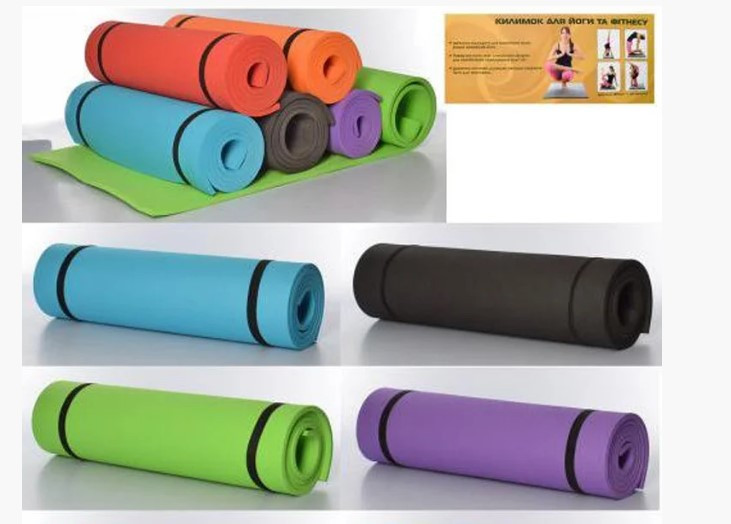 Килимок для фітнесу і йоги Килимок Profi MS 0380-5 EVA 6 кольорів