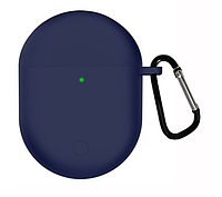 Чехол-накладка DK Silicone Candy Friendly с карабином для Xiaomi Redmi AirDots 3 Pro / Buds 3 Pro (dark blue)