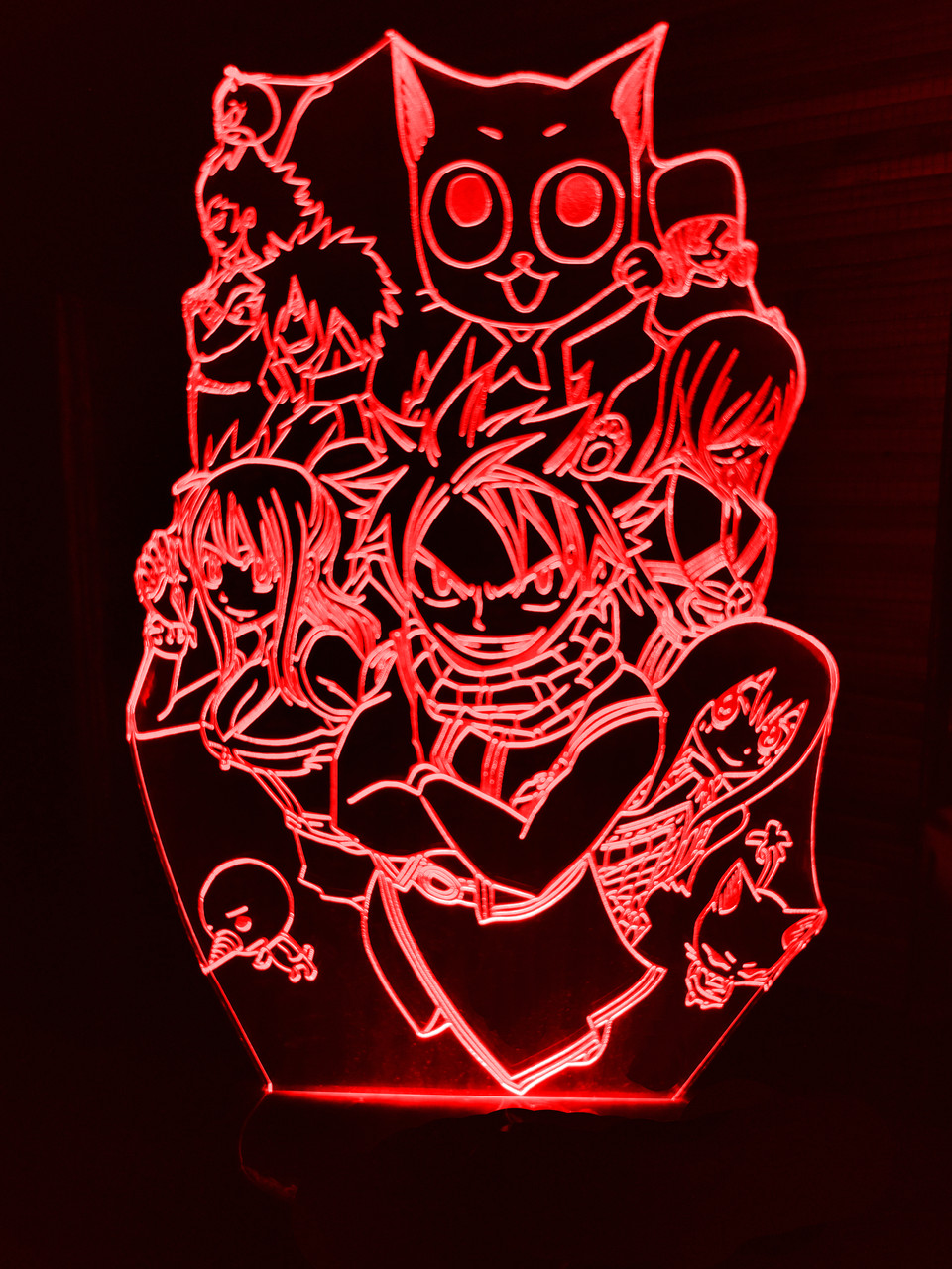 Акриловий світильник-нічник Фейри Тейл (Fairy Tail) червоний tty-n000865