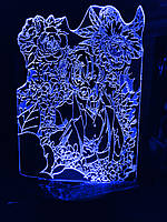 Акриловый светильник-ночник Чуя Накахара синий tty-n000870