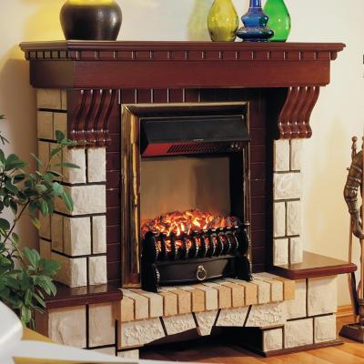 Фронтальний камін Fireplace Лондон Пісочний + Горіх ефект мерехтливих дров зі звуком і обігрівом