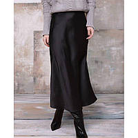 Модная женская шёлковая юбка с высокой посадкой
