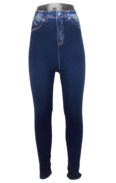 Лосини під джинс на хутрі Black Cyclone 18057 44-50 сині, фото 1