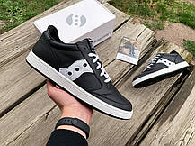 Чоловічі шкіряні кеди кросівки Saucony Jazz Court 70555-1s чорні ОРИГИНАЛ, фото 5