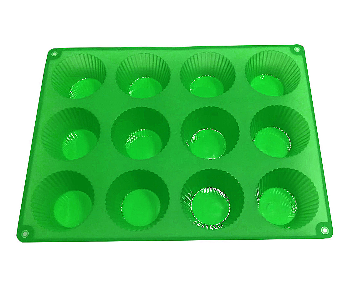 Силіконова форма для класичних кексів 12 шт., 25*35 см, фото 1