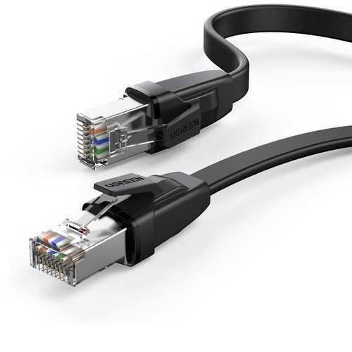 Ethernet-кабель UGREEN 1м CAT 8 Плоский 40 Гбіт / с 2000 МГц PoE LAN Кабель RJ45 Гігабітна Інтернет кабель