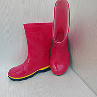 Чоботи дитячі гумові малинові для дівчинки  34р.