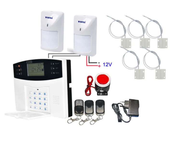 Повний комплект ДРОТНИЙ GSM + Wi-Fi сигналізації Kerui PG500 / B2G / GSM30А (комплект 6)