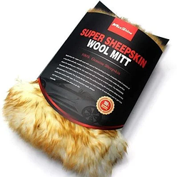 Рукавиця з лами для мийки авто - MaxShine Lambswool Wash Mitt коричневий (8011004)