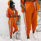 Спортивний костюм жіночий з лампасами 264 (42-44, 44-46) кольори: оранжевий, чорний, сірий меланж, jeans) СП, фото 5