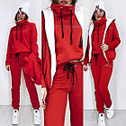 Жіночий теплий одяг трійка з жилеткою 229 (42-44, 44-46, 46-48) (кольор: бежевий, сірий, червоний), фото 3