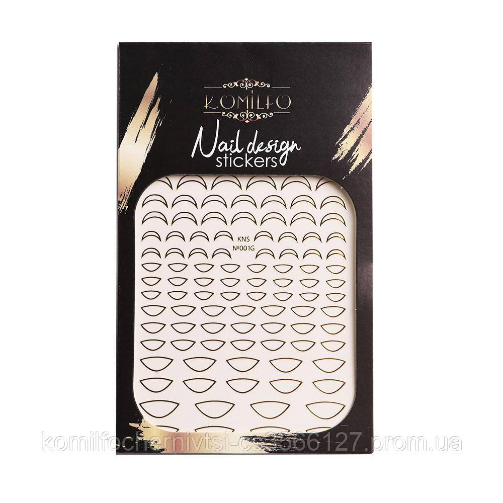 Komilfo Nail Design Sticker NoKNS-001G золотий