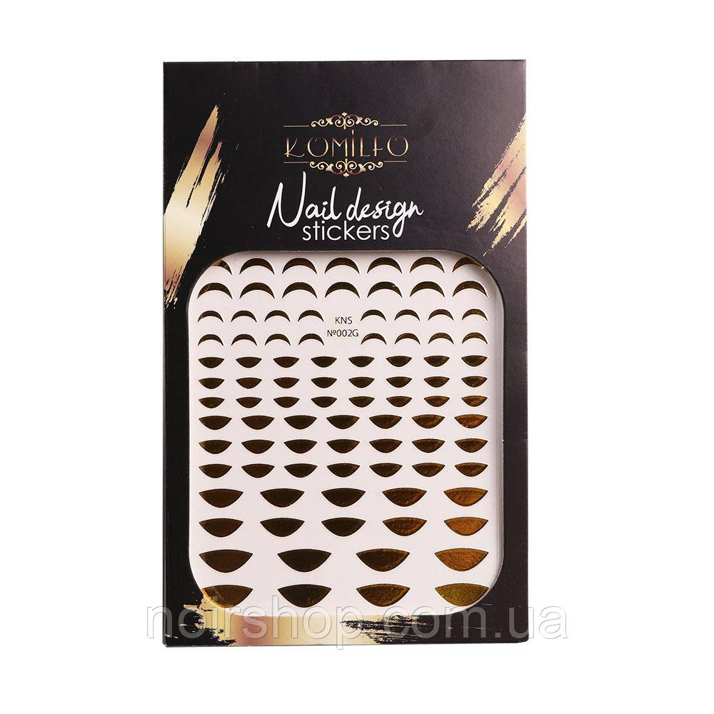 Komilfo Nail Design Sticker NoKNS-002G золотий