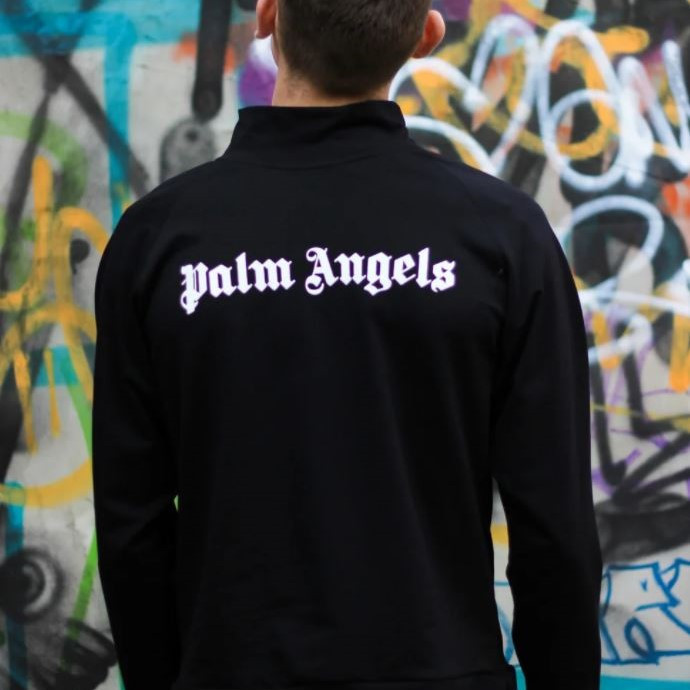 Мужская кофта Palm Angels лонгслив , накидка жакет Палм Энджелс черная ...
