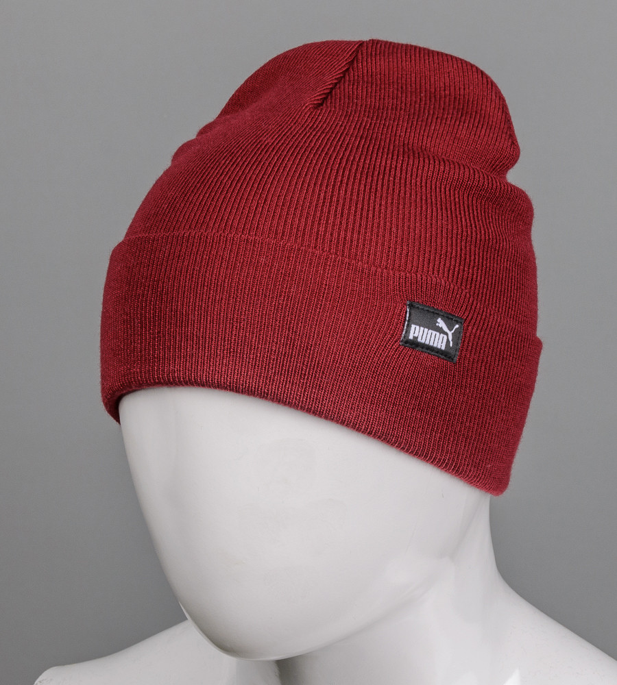 Шапка молодіжна "Ріжки" Puma (m20m), Бордовий
