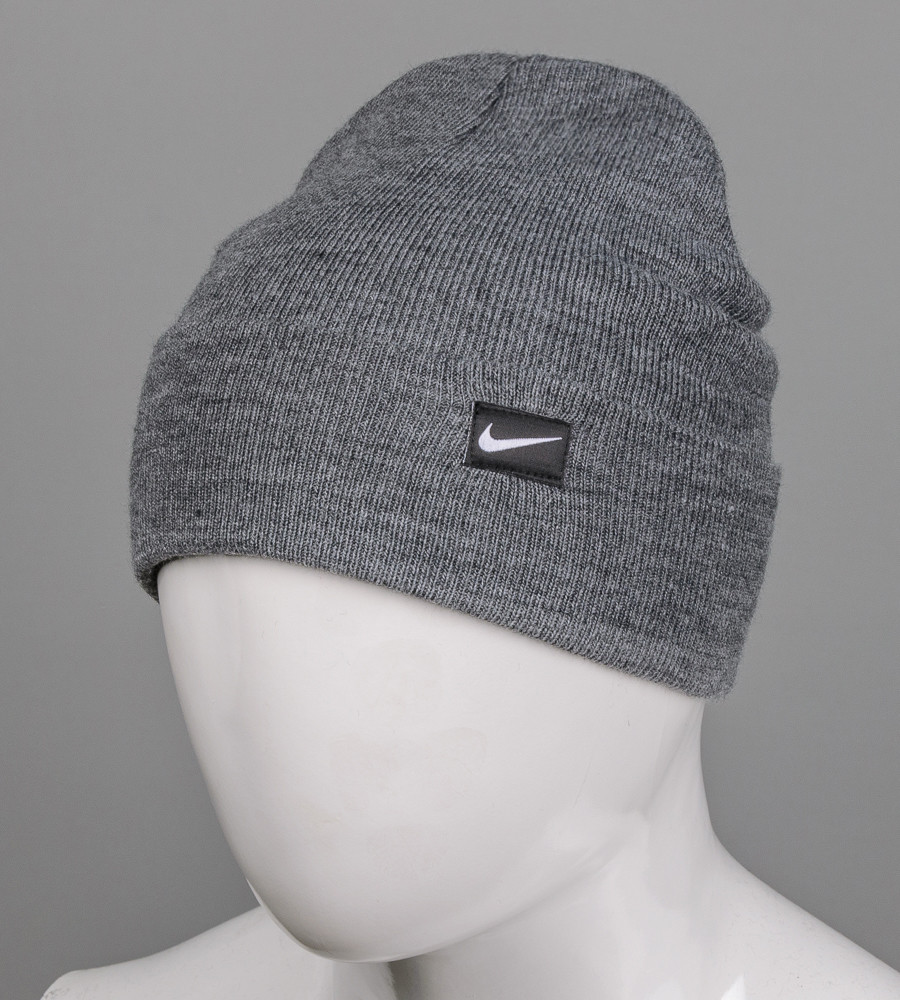 Шапка молодіжна "Ріжки" Nike (m20m), Сірий