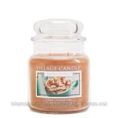 Аромасвічка Village Candle Солона карамельна лате (час горіння до 105 годин)