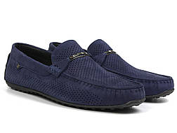 Літні сині чоловічі мокасини замшеві з перфорацією Rosso Avangard ETHEREAL Cross Blue NUB Perf