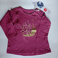 Дитячий реглан-лонгслів для дівчинки 68 бордо Равлик Cool club