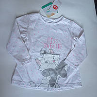 Дитячий реглан-лонгслів для дівчинки 80 Disney кішка