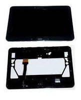 Дисплей (LCD) Samsung T530 Galaxy Tab 4 10.1, T531, T535 з сенсором чорний + рамка Оригінал