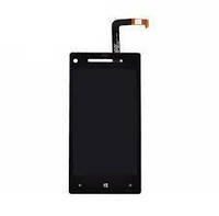 Дисплей (LCD) HTC C620e Windows Phone 8X з сенсором чорний Оригінал