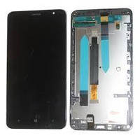 Дисплей (LCD) Nokia 1320 Lumia с сенсором чёрный + рамка Оригинал