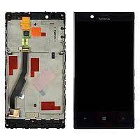 Дисплей (LCD) Nokia 720 Lumia с сенсором чёрный + рамка Оригинал