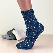Жіночі вовняні термо шкарпетки в горошок Luxe Style, фото 2