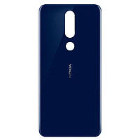 Задняя крышка корпуса Nokia 6.1 Plus Dual Sim (Nokia X6) TA-1083, TA-1099, TA-1103 синяя Оригинал