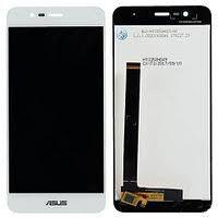 Дисплей (LCD) Asus ZenFone Pegasus 3 X008 Dual Sim із сенсором білий, фото 1