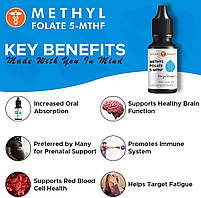 Methyl Folate 5-MTHF Mega Drops 30 ML / Метилфолат BX077, фото 10