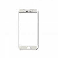 Скло сенсорного екрану Samsung G925F Galaxy S6 Edge біле Оригінал
