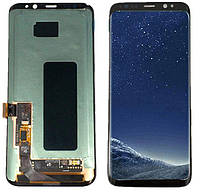 Дисплей Samsung G955 (SM-G955F, SM-G955FD) Galaxy S8 Plus с сенсором (тачскрином) черный Оригинал