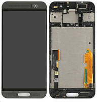 Дисплей HTC One M9 Plus с сенсором (тачскрином) черный с рамкой