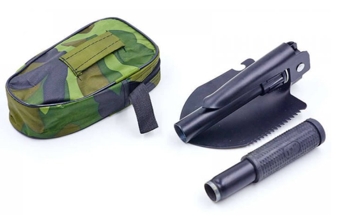 Туристична складана саперна лопата 5-в-1 в чохлі, фото 3