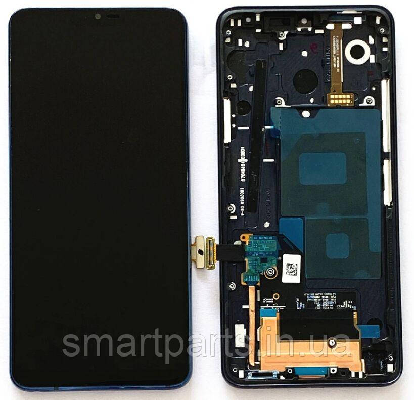 Дисплей LG G7 G710, G710EM ThinQ DS з сенсором (тачскрін) чорний з рамкою Оригінал