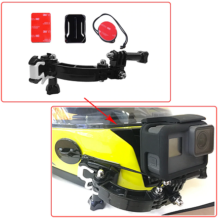 Бічне кріплення на шолом Side Mount для екшн камери GoPro SJCAM Xiaomi Yi, Sony, фото 2