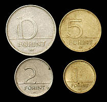 Набір монет Угорщини 1-10 форинтів 1993-2005 рр. (4 шт.)