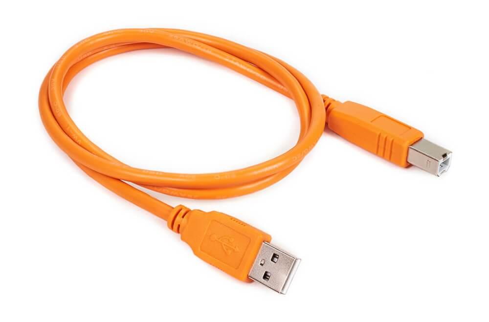 Кабель Amper «USB Type-A — USB Type-B» (1 м / Помаранчевий)