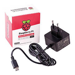 Блок живлення для Raspberry Pi 15 Вт (Оригінал / USB Type-C / Чорний)