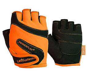 Рукавички для фітнесу PowerPlay 1729 D жіночі Помаранчеві XS