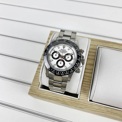 Годинник наручний Rolex Daytona Metal Silver-Black-White