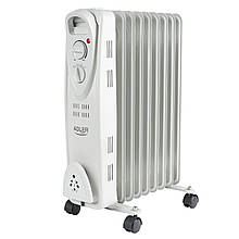 Масляний радіатор, обігрівач Adler AD 7808 (2000Вт, таймер, 9 ребер, Польща)