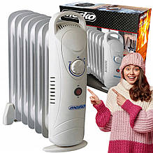 Масляний радіатор, обігрівач Mesko MS 7804 (700Вт, таймер, 7 ребер, Польща)